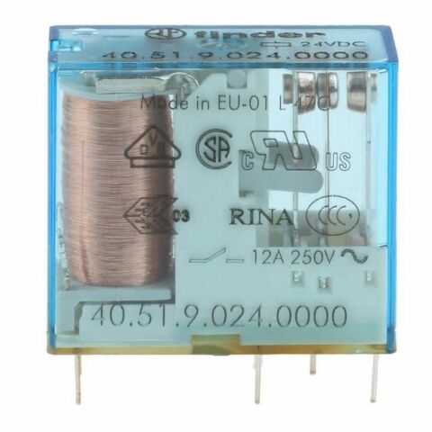 FINDER F.40.51.9.024.0000 MİNYA P.C.B. RÖL 1 CO-10A KONT 24V DC PİN:İ-5 MM