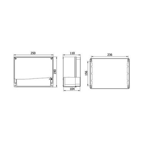 METE ENERJİ 190X250X90 ALÜMİNYUM BUAT MENTEŞELİ 402520H