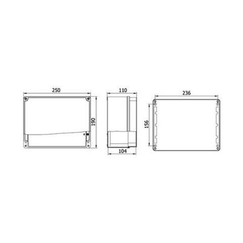 METE ENERJİ 190X250X90 ALÜMİNYUM BUAT MENTEŞELİ 402520H