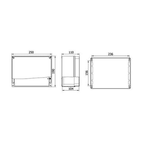 METE ENERJİ 190X250X110 ALÜMİNYUM BUAT (DERİN KAPAKLI) MENTEŞE 402521H