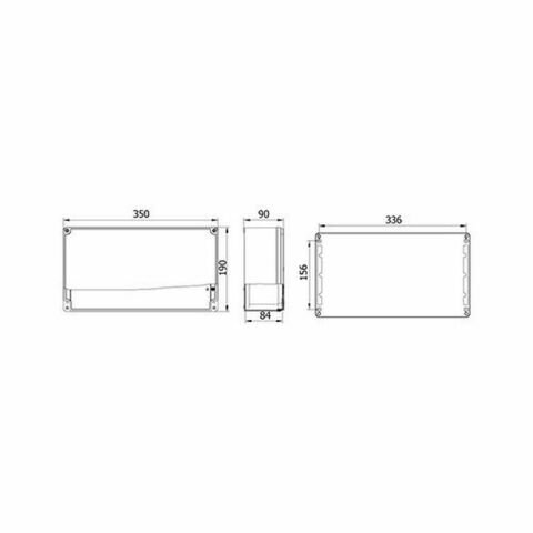METE ENERJİ 190X350X90 ALÜMİNYUM BUAT MENTEŞELİ 402522H