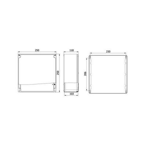 METE ENERJİ 250X250X110 ALÜMİNYUM BUAT 402524