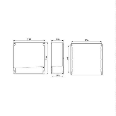 METE ENERJİ 250X250X110 ALÜMİNYUM BUAT MENTEŞELİ 402524H