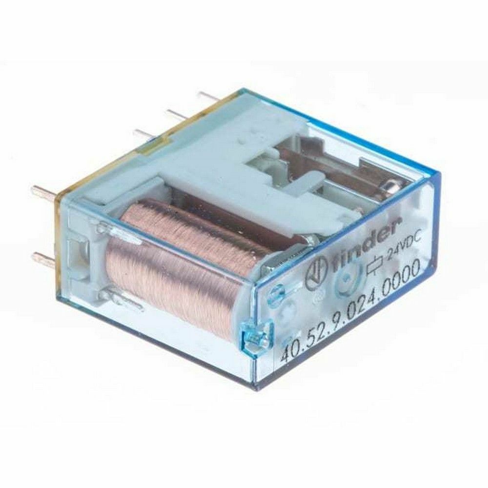 FINDER F.40.52.9.024.0000 MİNYA P.C.B. RÖL 2 CO-8A KONT 24V DC PİN:-5 MM