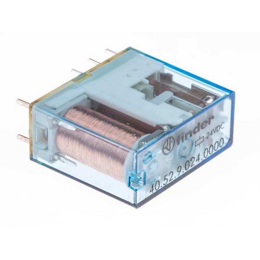 FINDER F.40.52.9.024.0000 MİNYA P.C.B. RÖL 2 CO-8A KONT 24V DC PİN:-5 MM