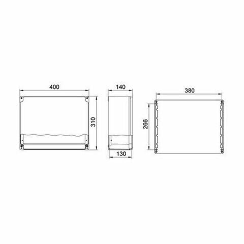 METE ENERJİ 310X400X140 ALÜMİNYUM BUAT MENTEŞELİ 402530H
