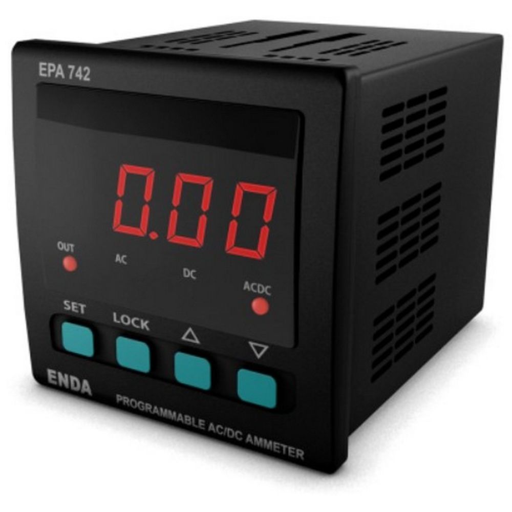 ENDA EPA742-R AC/DC AMPERMETRE 230VAC 72X72