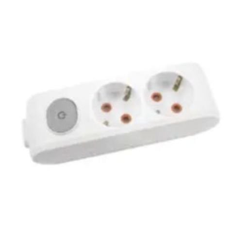 VİKO 90117200 MULTİ-LET 2'Lİ ANAHTARLI TOPRAKLI GRUP PRİZ KLEMENSLİ