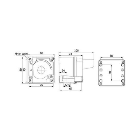 METE ENERJİ 80X80X73 BUTON KUTUSU (KORUMALI) 1 Lİ 402605