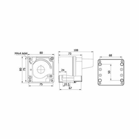 METE ENERJİ 80X80X73 BUTON KUTUSU (KORUMALI) 1 Lİ 402605