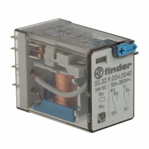 FINDER F.55.32.9.024.0040 GENELKULLANIMLI 2 CO-10 A KONTAKLI 24V DC