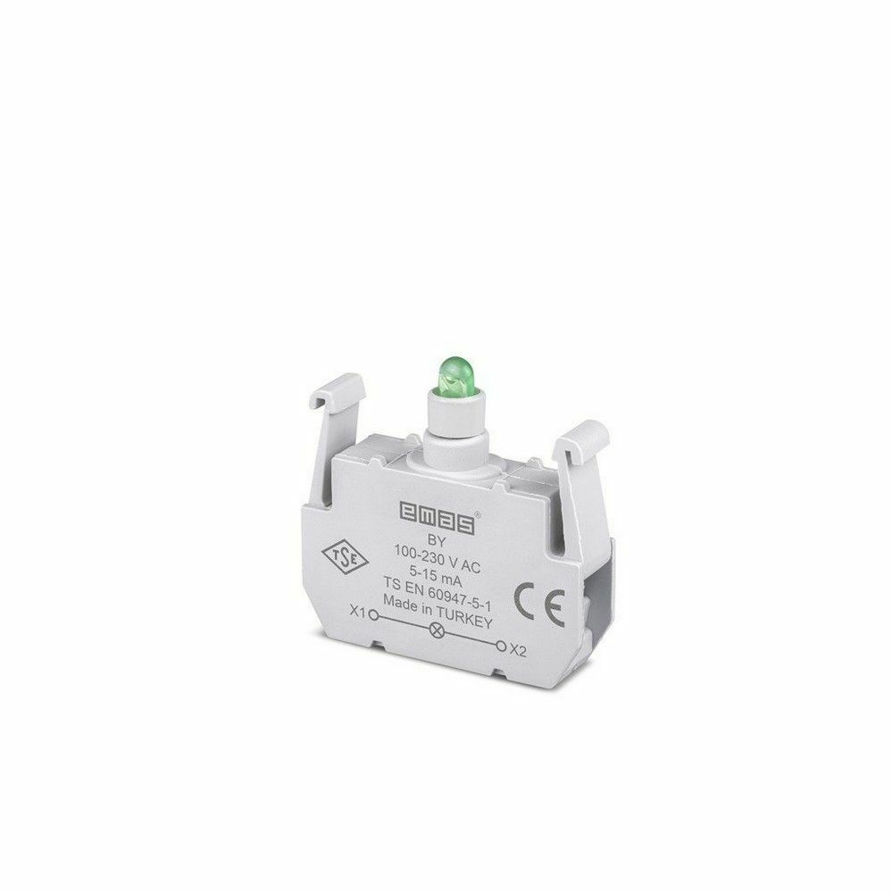 EMAS BY B SİNYAL YEŞİL LED'Lİ BLOK 100-230 V AC