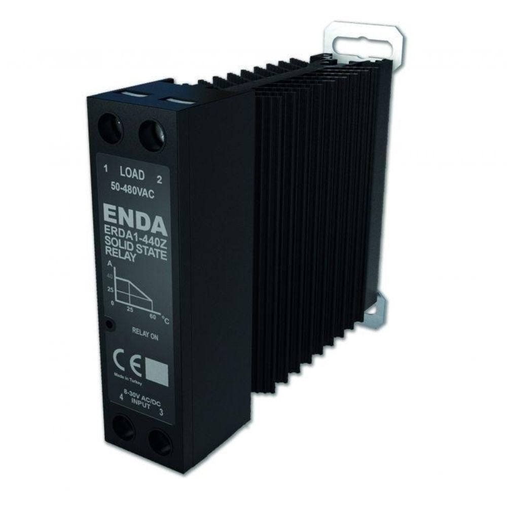 ENDA ERDA1-440Z 40A RAY TİPİ SOĞUTUCULU MONOFAZE SOLİD STATE RÖLE (SSR)