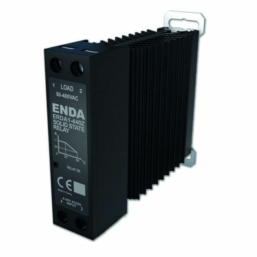 ENDA ERDA1-440Z 40A RAY TİPİ SOĞUTUCULU MONOFAZE SOLİD STATE RÖLE (SSR)
