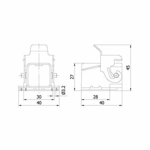 METE ENERJİ 5X10A. ÇOKLU MAK. PRİZ EĞİK  METAL MAN. ARKA GİRİŞ 403009S