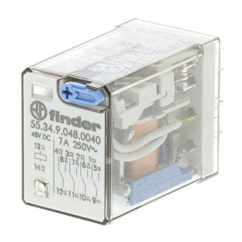FINDER F.55.34.9.048.0040 GENEL KULLANIMLI 4CO 10A KONT 48 DC