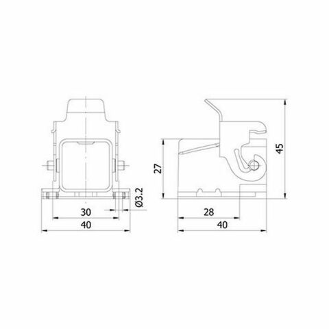 METE ENERJİ 5X10A. ÇOKLU MAKİNE PRİZİ EĞİK  METAL MANDALLI 403012S