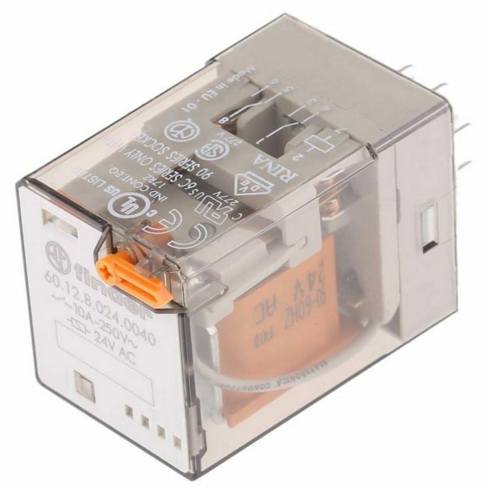 FINDER F.60.12.8.024.0040 GENEL KULLANIMLI 2 CO -10 A KONTAKLI 24 V AC 8 PİN