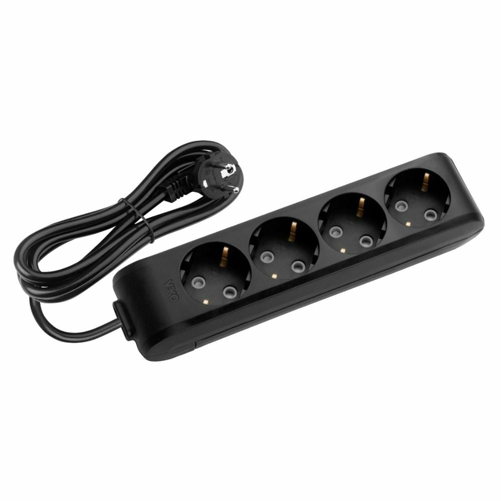 VİKO 90133403 MULTİ-LET DÖRTLÜ PRİZ TOPRAKLI KABLOLU ÇOCUK KORUMALI - 3 METRE