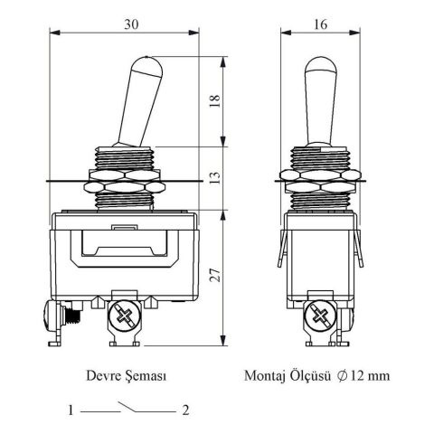 EMAS MA111 MANDALLI ANAHTAR ON-OFF