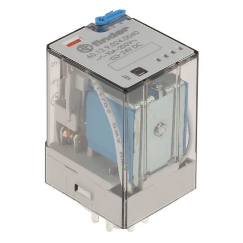 FINDER F.60.12.9.024.0040 GENEL KULLANIMLI 2 CO -10 A KONTAKLI 24 V DC 8 PİN
