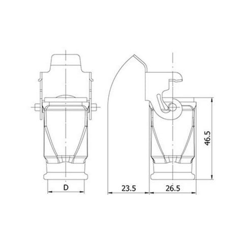 METE ENERJİ 5X10A. ÇOKLU UZATMA PRİZİ METAL MAN. ARKA GİRİŞLİ 403016S
