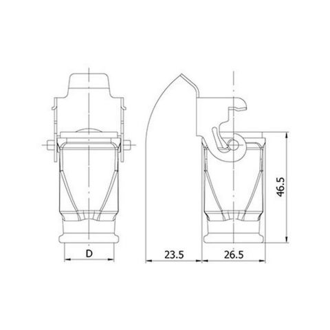 METE ENERJİ 5X10A. ÇOKLU UZATMA PRİZİ METAL MAN. ARKA GİRİŞLİ 403016S