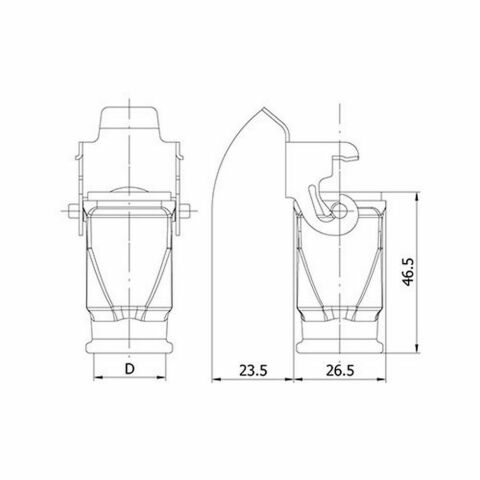 METE ENERJİ 5X10A. ÇOKLU UZATMA PRİZİ METAL MAN. ARKA GİRİŞLİ 403016S