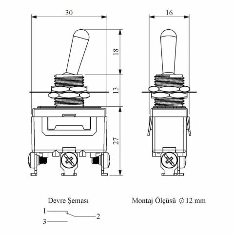 EMAS MA113 MANDALLI ANAHTAR ON-OFF-ON