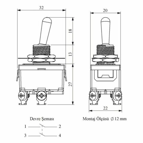 EMAS MA121 MANDALLI ANAHTAR PL TUT. ON-OFF