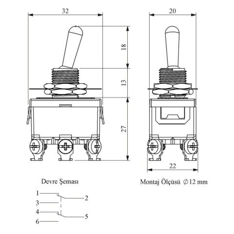 EMAS MA123 MANDALLI ANAHTAR PL TUT. ON-OFF-ON