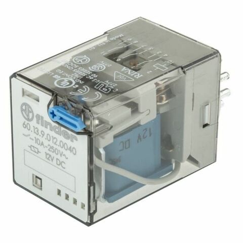FINDER F.60.13.9.012.0040 GENEL KULLANIMLI 3CO-10A KONTAKLI DC 12V