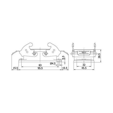 METE ENERJİ 10X16A. ÇOKLU MAKİNE FİŞİ METAL MANDALLI 403021S