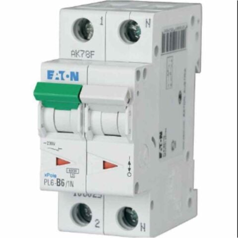 EATON PL6-C6/1N MİNYATÜR DEVRE KESİCİ - 6KA - C EĞRİSİ - 1X6A+N