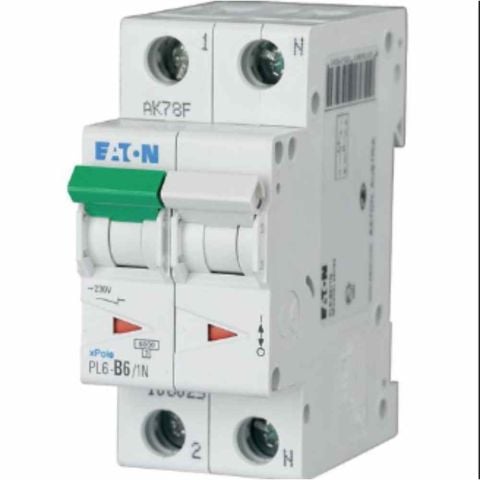 EATON PL6-C6/1N MİNYATÜR DEVRE KESİCİ - 6KA - C EĞRİSİ - 1X6A+N
