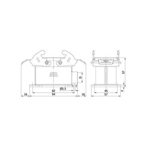 METE ENERJİ 10X16A. ÇOKLU DUVAR FİŞİ  METAL MANDAL 403027S