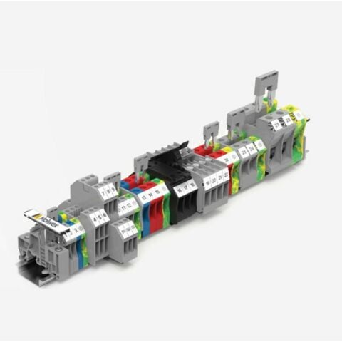 MOLWEX DC4-HE 4MM² SİGORTALI KLEMENS, 24 V AC/DC LEDLİ, SİYAH MOLWEX 150 101