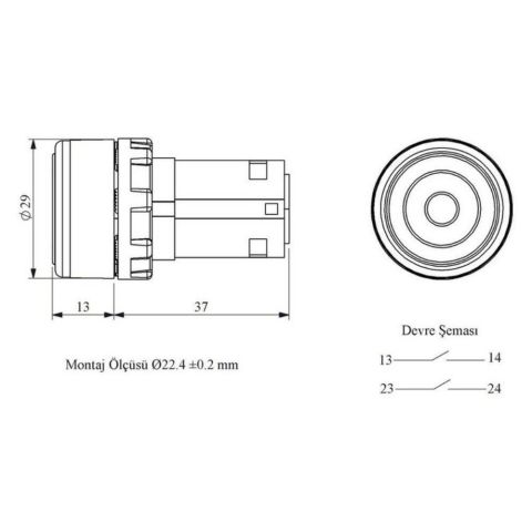 EMAS MB101FS B SERİSİ MONOBLOK KALICILI 2NO SARI