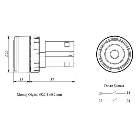 EMAS MB101FS B SERİSİ MONOBLOK KALICILI 2NO SARI