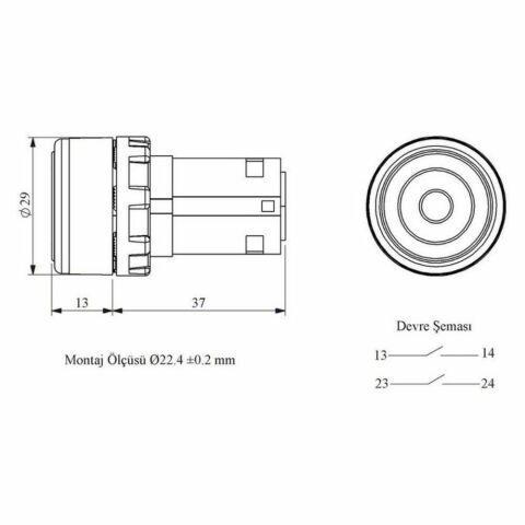 EMAS MB101FS B SERİSİ MONOBLOK KALICILI 2NO SARI