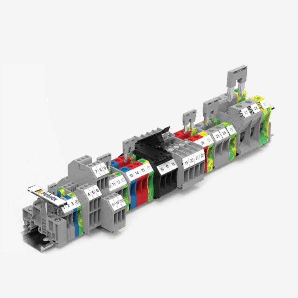 MOLWEX DC4-HE 4MM² SİGORTALI KLEMENS, 220 V AC/DC LEDLİ, SİYAH MOLWEX 150 103