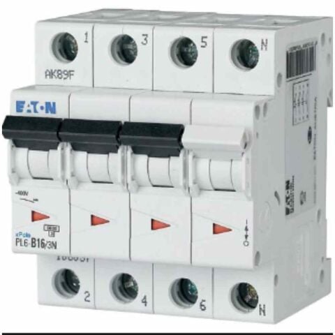 EATON PL6-C16/3N MİNYATÜR DEVRE KESİCİ - 6KA - C EĞRİSİ - 3X16A+N