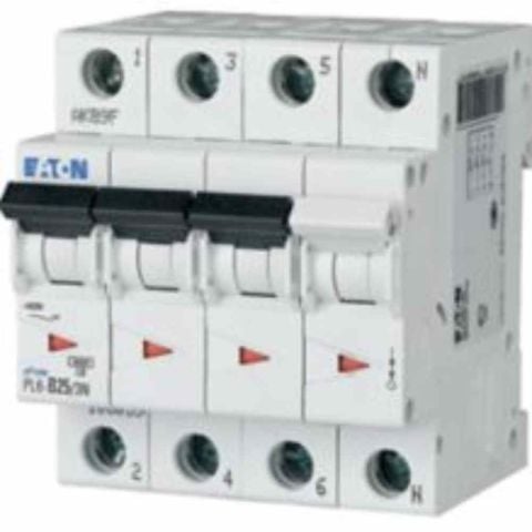 EATON PL6-C25/3N OTOMATİK SİGORTA - 6KA - C EĞRİSİ - 3X25A+N