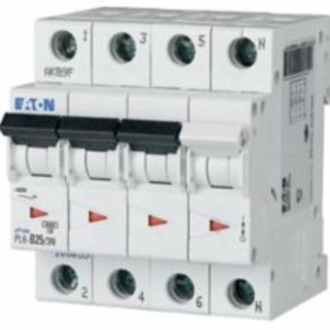 EATON PL6-C25/3N OTOMATİK SİGORTA - 6KA - C EĞRİSİ - 3X25A+N