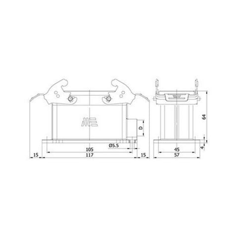 METE ENERJİ 16X16A. ÇOKLU DUVAR PRİZİ  METAL MANDALLI 403036S