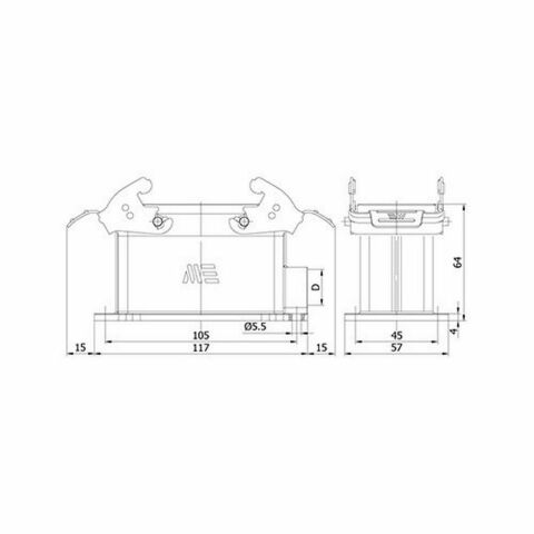METE ENERJİ 16X16A. ÇOKLU DUVAR PRİZİ  METAL MANDALLI 403036S