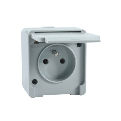 SCHNEIDER KAPAKLI TOPRAKLI UPS PRİZ NEMLİYER GRİ-SCH-ETK NML2800133