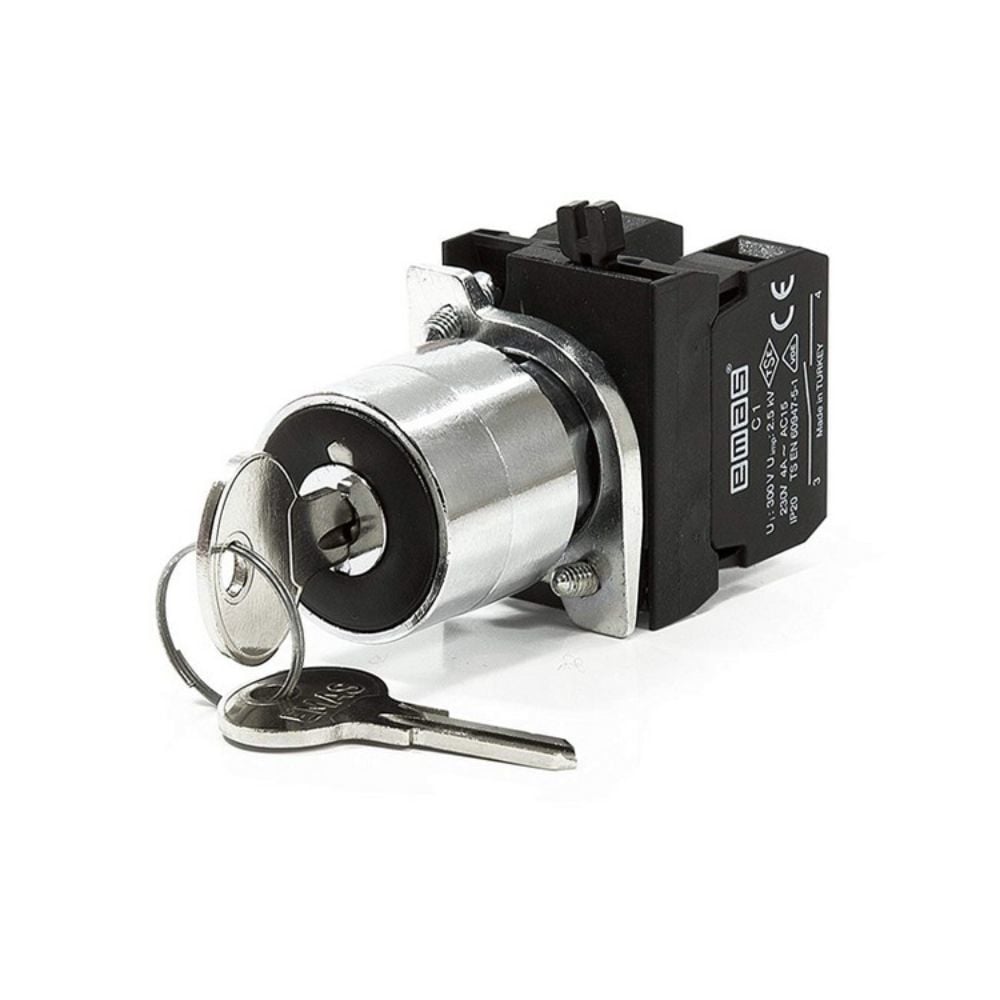 EMAS CM100AA20 C SOMUNLU METAL START ANAHTARLI KALICI(0-1)ANA.ÇIK