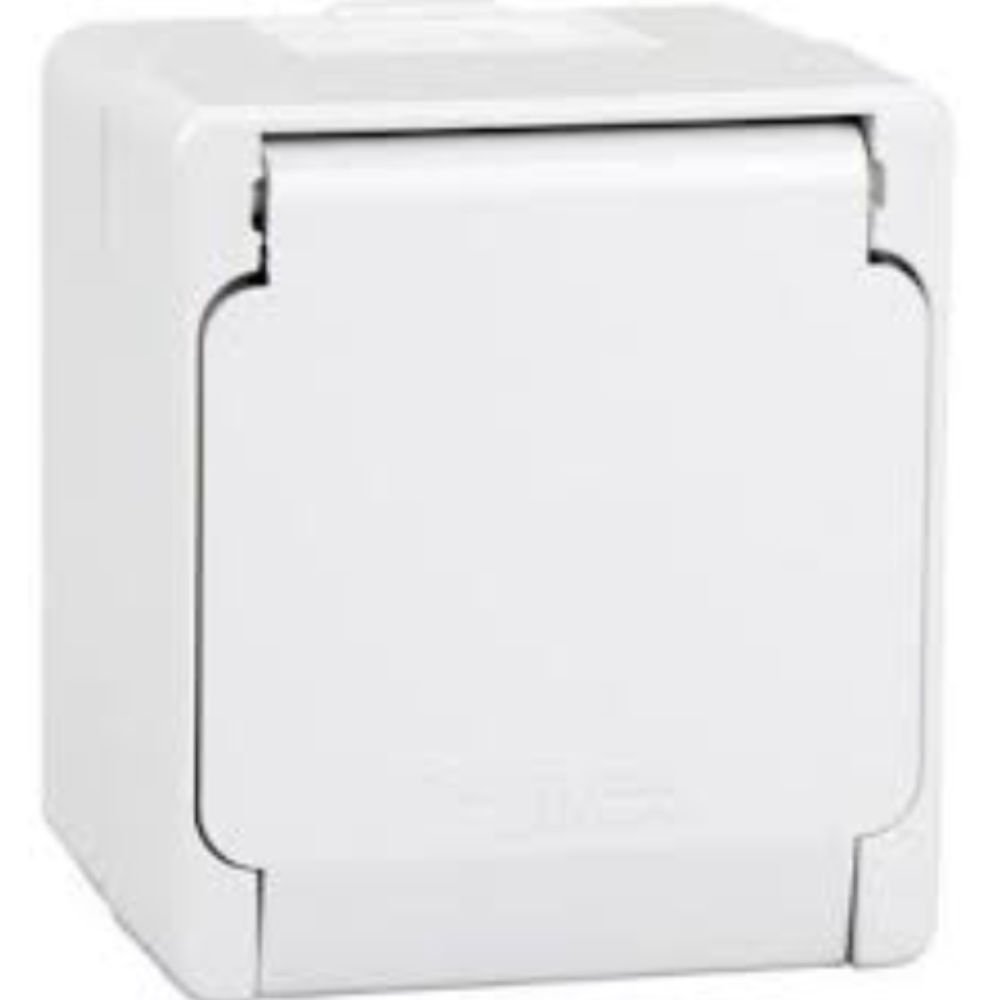 SCHNEIDER KAPAKLI TOPRAKLI PRİZ NEMLİYER BEYAZ-SCH-ETK NML3100121