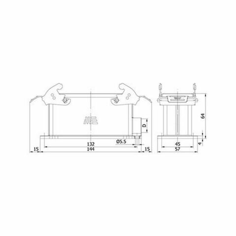 METE ENERJİ 24X16A. ÇOKLU DUVAR PRİZİ METAL MANDALLI 403046S